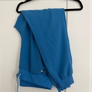 Figs Capri Blue High Waisted Zamora Scrub Pants